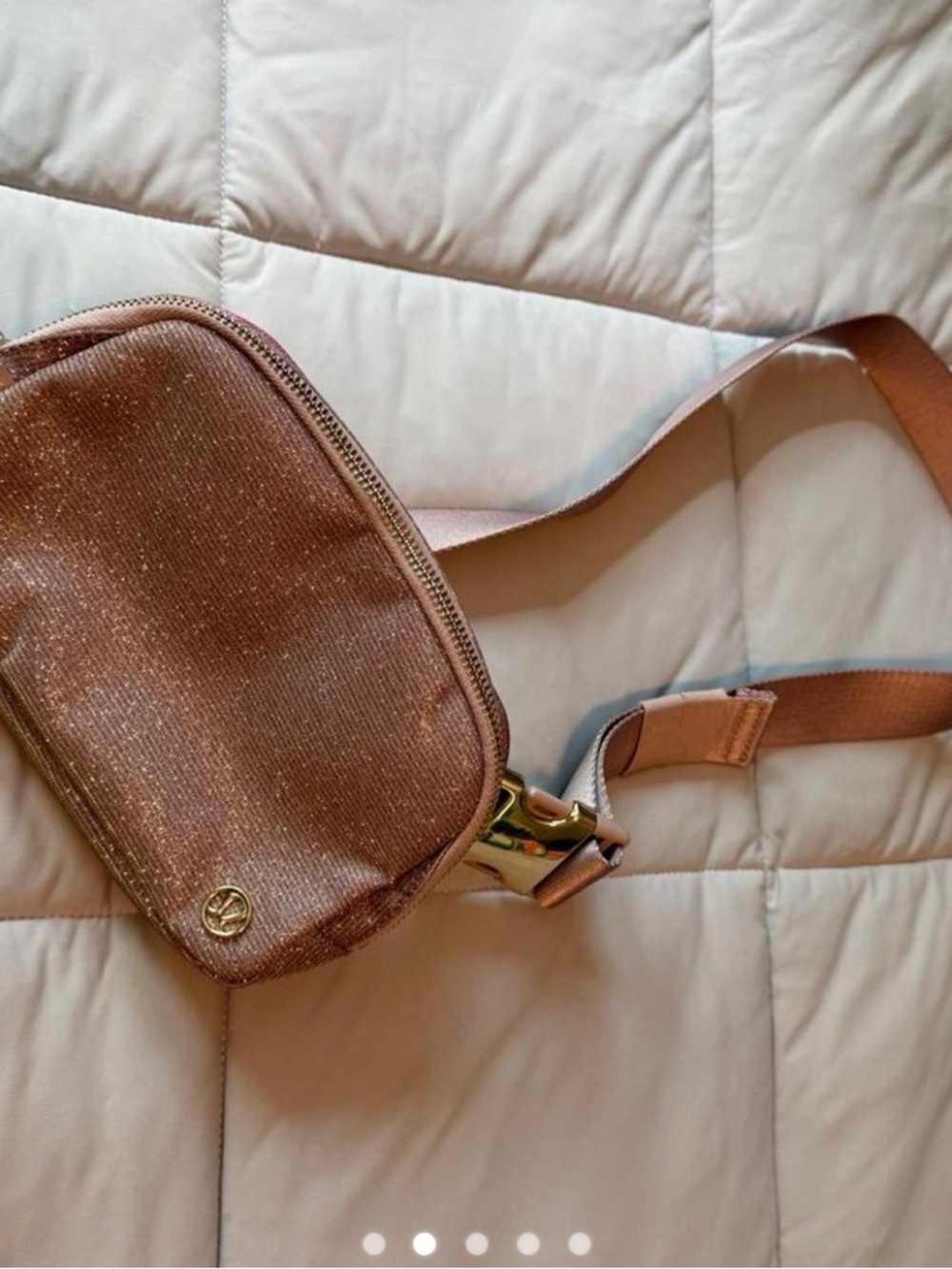 lululemon Pink Champagne Glitter Everywhere Belt Bag 1L - Picture 2 of 4